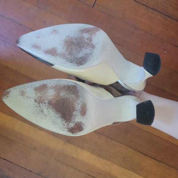 John Fluevog Faraday Colourblock Cut-Out Pump, sz 7 - Picture 7 of 13